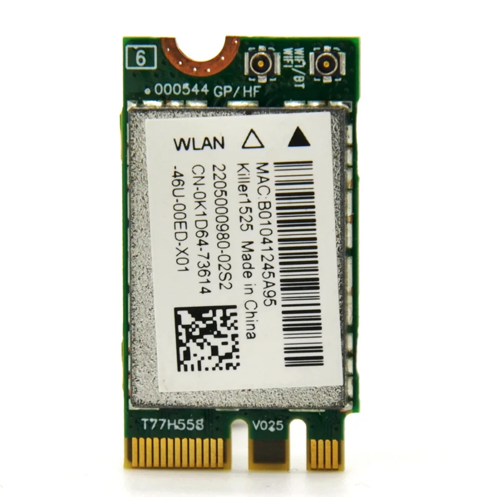WoWoLink Killer 1525 802.11ac 867 Мбит/с беспроводной AC1525 + Bluetooth 4 0 M.2 NGFF E/A ключ мини Wi-Fi сетевая