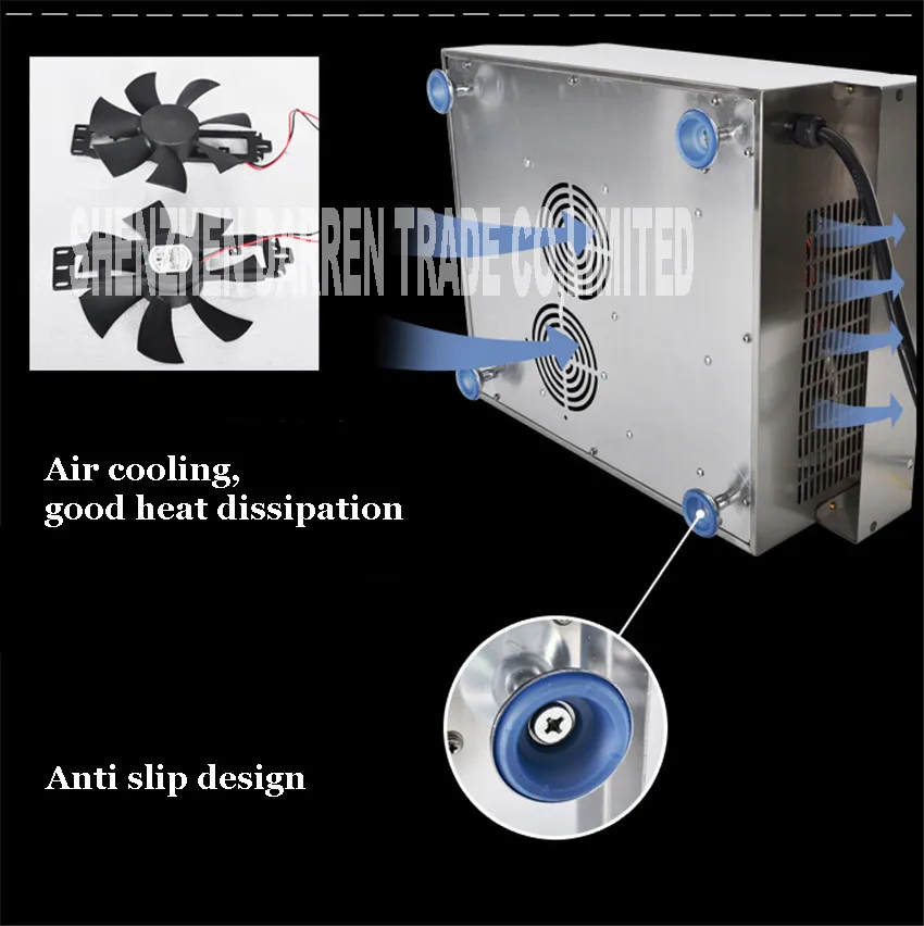 Промышленная Электрическая плита 5000 Вт мощная кухонная машина настольного типа с 40,46, 50 см горшок HZD-5KW-AX 220 В 50 Гц