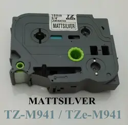 3/4 'x23' черный на мат серебра Лента 18 мм TZ941 TZm-941 TZe-m941 Совместимость Brother P-Touch TZ Цзы этикетка лента ленты кассеты