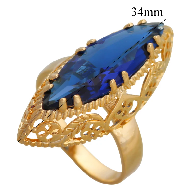 Огромные кольца для женщин фиолетовый кристалл золотой тон Элегантный Циркон Модные украшения нежный Кольца США Размеры#7#8#9 JR2023
