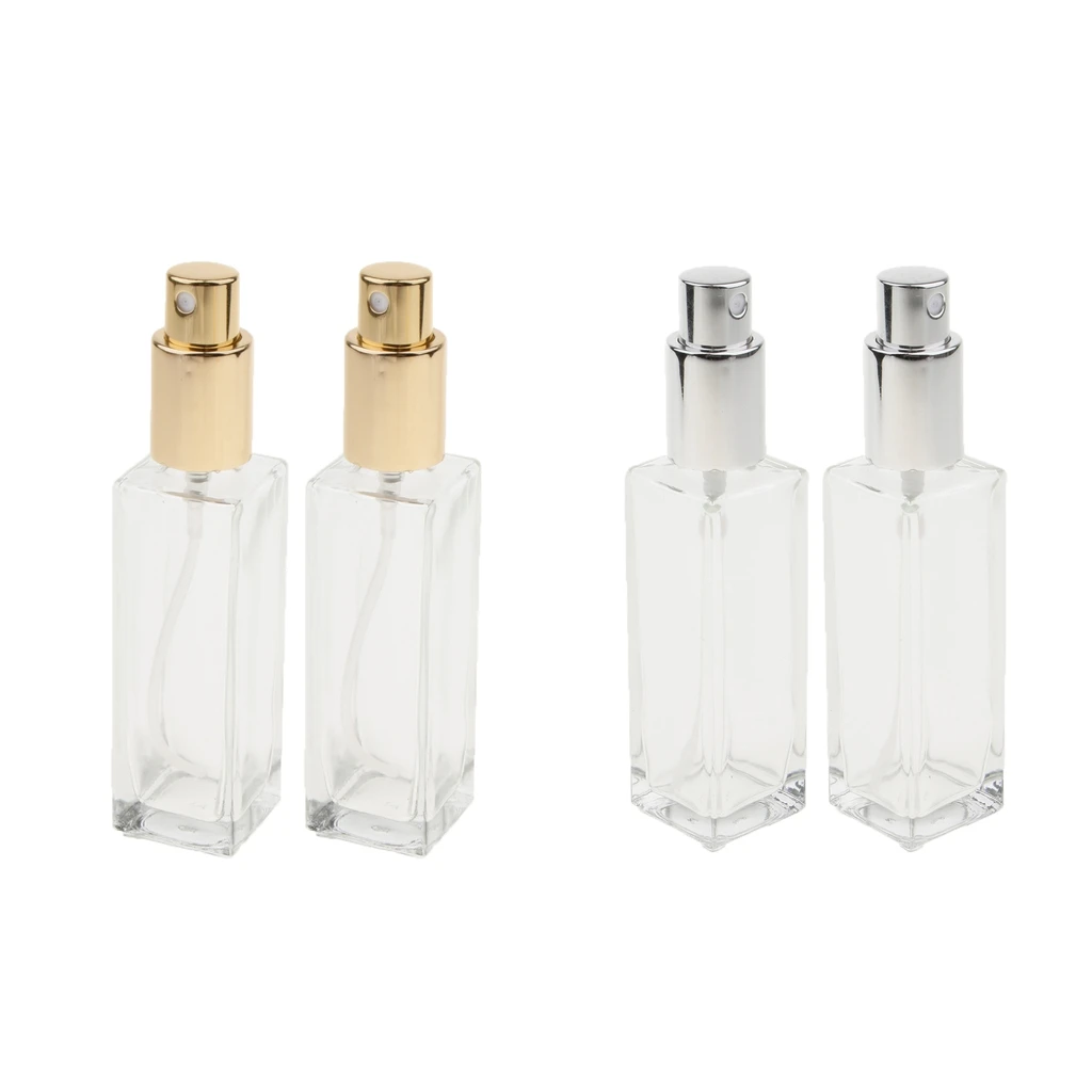 4pcs Refillable Glass Perfume Bottle Atomizer for Christmas Gifts Home - 30ml Vials