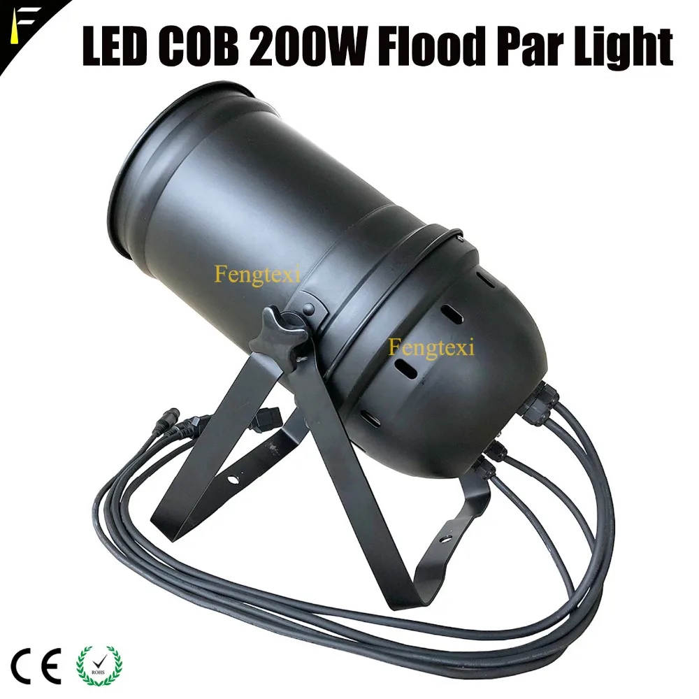Прожектор PAR56 200 Вт COB LED Zoom Par Can золотого цвета теплый белый Точечный светильник 200w