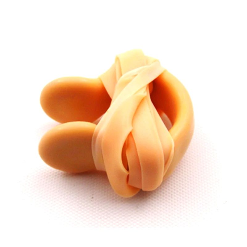 E1085 Soft TPE nose clip for For Water Sports Diving/Swimming nose clips with rope Skin color Advanced hard plastic boxed