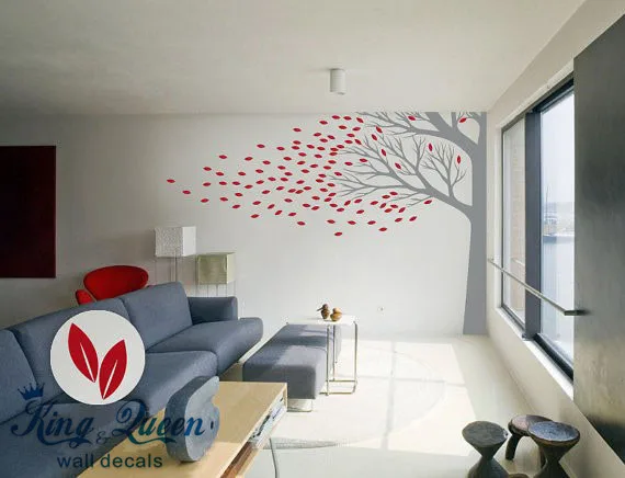 corner tree wall decal vinyl wall art large wall sticker for bedroom