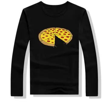 

Autumn and winter pizza print long sleeve round neck sweatshirt women/men