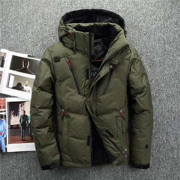 

Hot Sale New Winter Mens Fashion White Duck Down Jacket Casual Down Coat Parka Male High Quality Clothing Coats