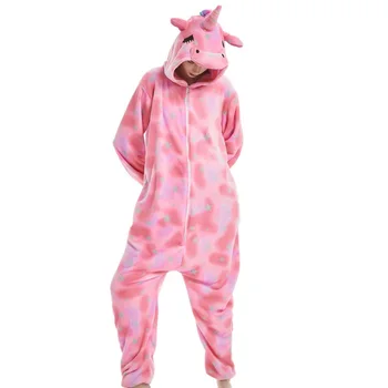 

Wholesale Cosplay Adult Pajamas Autumn Winter Unicorn Panda Animal Pajamas Sets For Women Men Cartoon Sleepwear Flannel Onsies