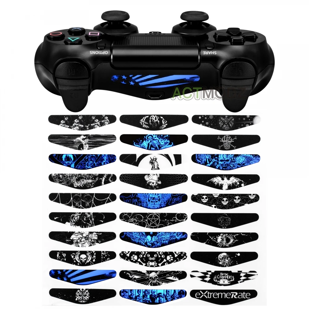 

30 PCS Decoration Vinyl Sticker Led Light Bar Decal for PS4 Slim Pro Controller