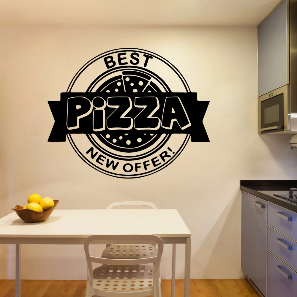 

3D pizza Self Adhesive Vinyl Wallpaper vinyl Stickers Restaurant Decoration Home Decoration
