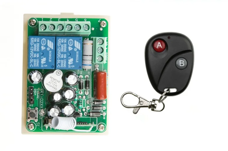 

Free Shipping AC 220V 2 CH RF Wireless Remote Control Switch 1 piece transmitter with 2 buttons & 1 piece receiver
