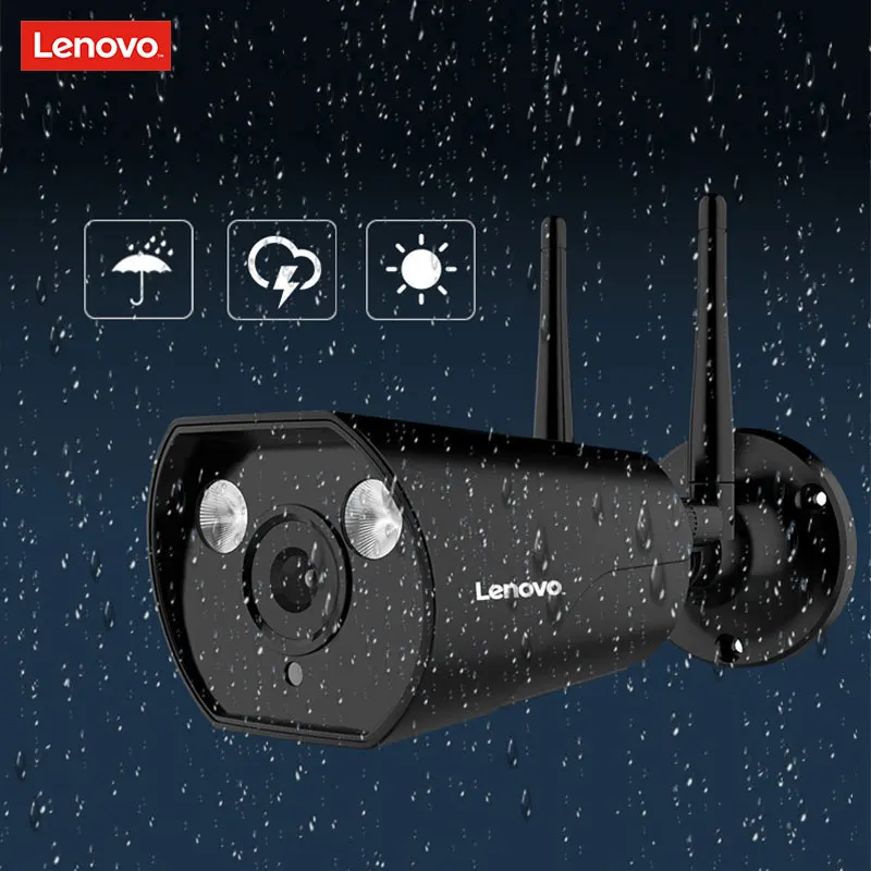 LENOVO dual antenna IP camera ONVIF 1080P Outdoor Waterproof CCTV Camera HD Night Vision Wifi Wireless Surveillance camera