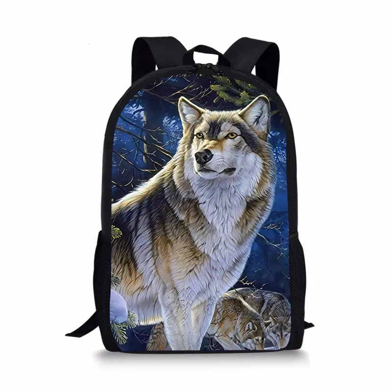 FORUDESIGNS/3D животных волк печати школьные сумки для детей 3 шт./компл. школьный рюкзак, студенческий рюкзак, рюкзак начальная школа книга сумки для мальчиков классная сумка - Цвет: P5370C