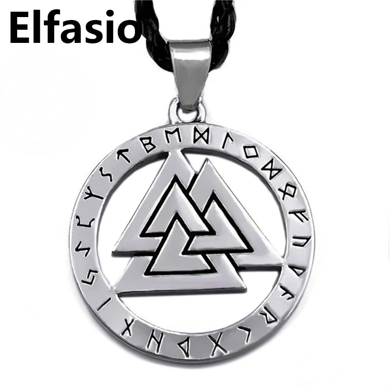 Valknut Odin символ Соединенных воинов амулет для мужчин и мальчиков Серебряный