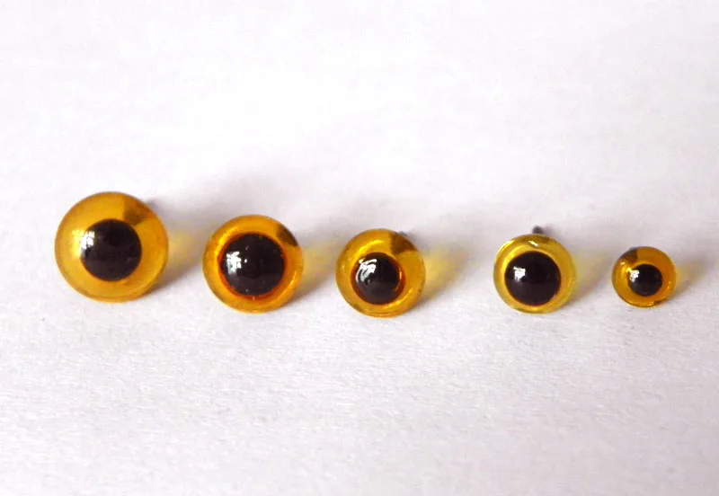 Brown Color Glass Eyes 4-12mm Needle Felting Material --Black Beans Needle Type Eye For Teddy Puppets Dolls Crafts