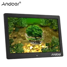 Andoer 1" HD широкий экран lcd Цифровая фоторамка рамка 1024*600 часы MP3 MP4 видео плеер с дистанционным управлением подарок