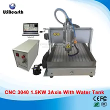 Free ship USB Desktop cnc machine 3040 mach3 control PCB milling machine drilling router with water tank