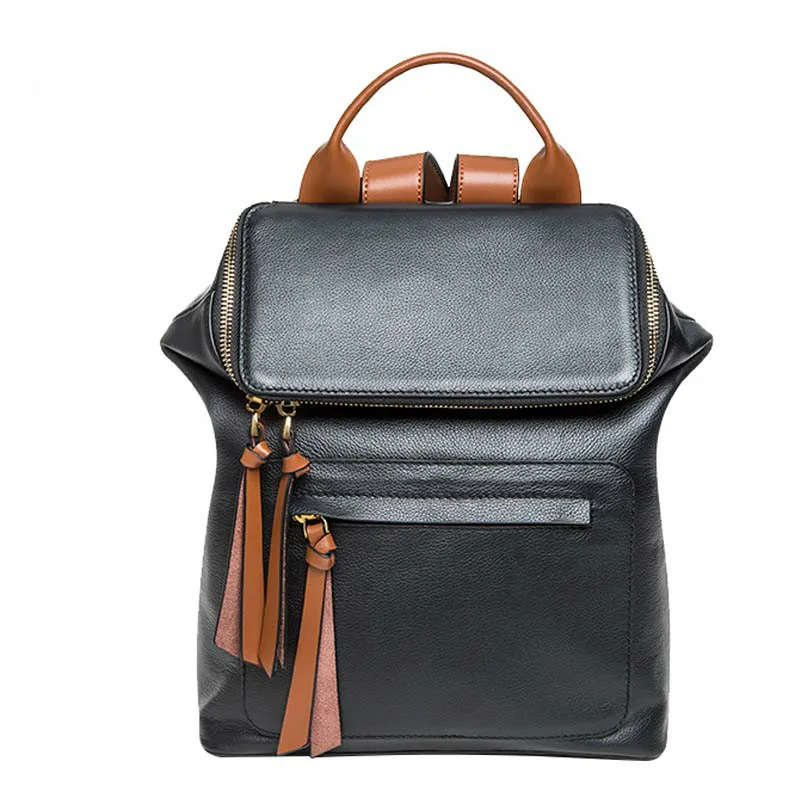 

Genuine Leather Women Backpack Female Backpack Women's Casual High quality Fashion Brand Designer Large Capacity Backpack