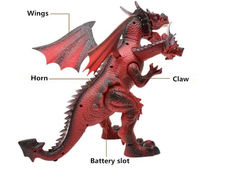 Educação Infantil Crianças Brinquedo Som Luz Dança História Controle Remoto Elétrica Andando Dinossauro Três Cabeça Dragão rc 15 Educação infantil crianças brinquedo rc som luz