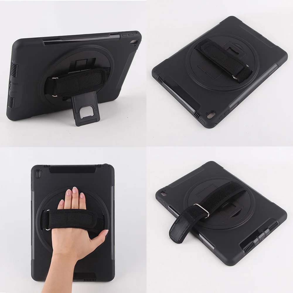 Case for iPad Pro 9.7 with 360 Degree Rotating Hand Strap and Kickstand, Miesherk Heavy Duty Shockproof Drop Protection Cover Case for iPad Pro 9.7 with 360 Degree Rotating Hand Strap and Kickstand, Miesherk Heavy Duty Shockproof Drop Protection Cover