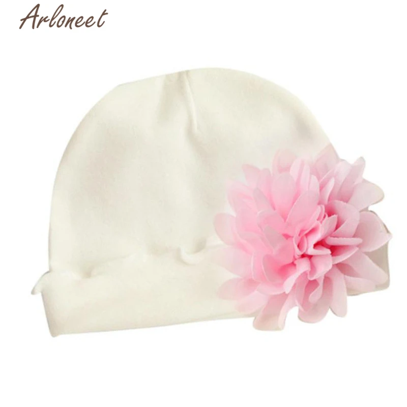 Newborn Baby Girls Hat Infant Toddler Flower Hats Cotton Soft Cap L1212 | Детская одежда и обувь
