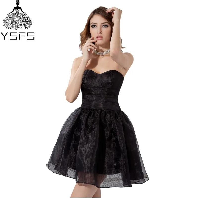 Black A Line Sweetheart Above Knee Mini Dresses for Juniors Tulle cute 8th grade