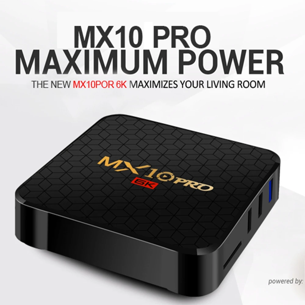 ТВ приставка MX10 Pro 6K Android 9 0 AllWinner H6 2 4G WiFi 100 Мбит/с USB3.0 HDMI телеприставка 32G 64G