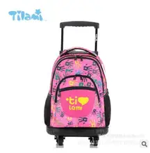 Brand Kids Rolling Luggage Backpack School Backpacks with wheels Kids trolley luggage Bags Wheeled backpack for school for girls