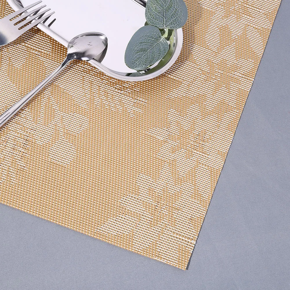 Модный шаблон Placemat совместимый Crossweave изоляционный моющийся коврик для стола индивидуализированный De Mesa коврик для обеденного стола