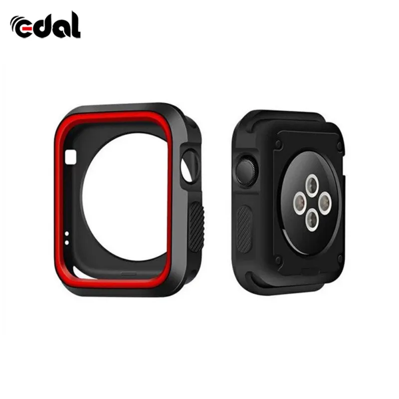 

Soft Silicone Case Cover Full Protection Cover for i-Watch Series 1 & 2 & 3 42mm 38mm Strap For Apple Watch
