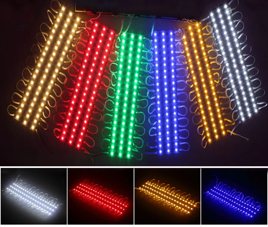 100 Шт./лот 3528 SMD Светодиодный Модуль 3 3leds DC12V Водонепроницаемый СВЕТОДИОДНЫЙ Для Окна Рекламный Щит Дисплей Холодный Белый/Теплый белый/Белый