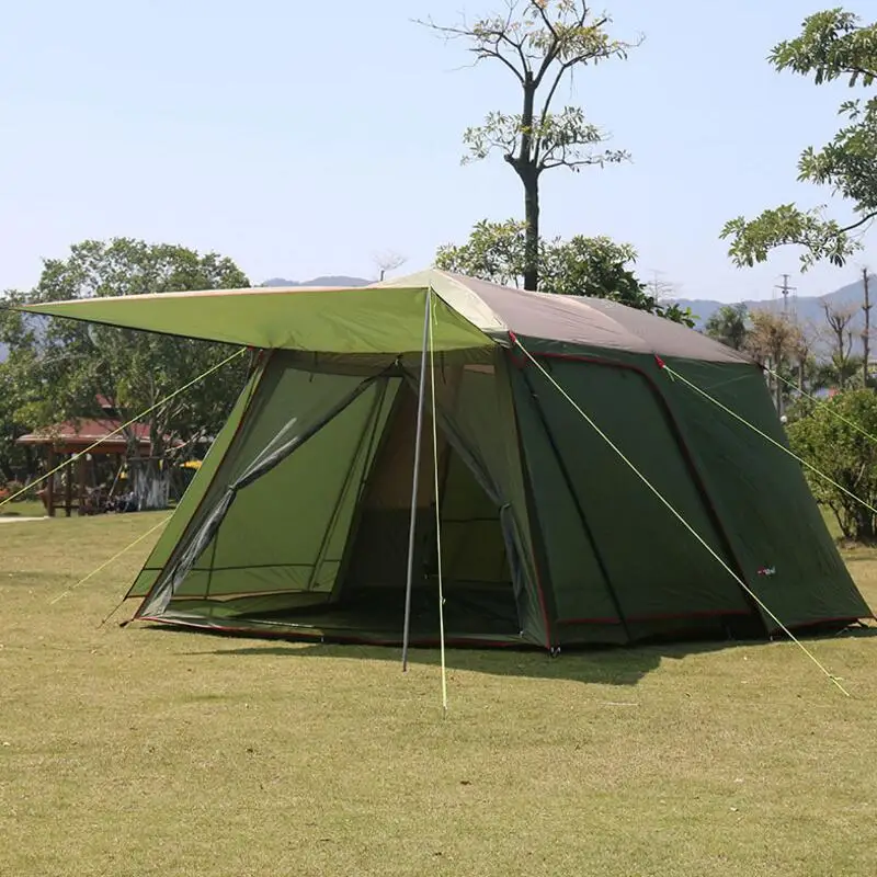 Туристическая палатка для 4, 8 человек, водонепроницаемая, двухслойная, с одной спальней и одной гостиной, семейные вечерние палатки для улицы, беседка