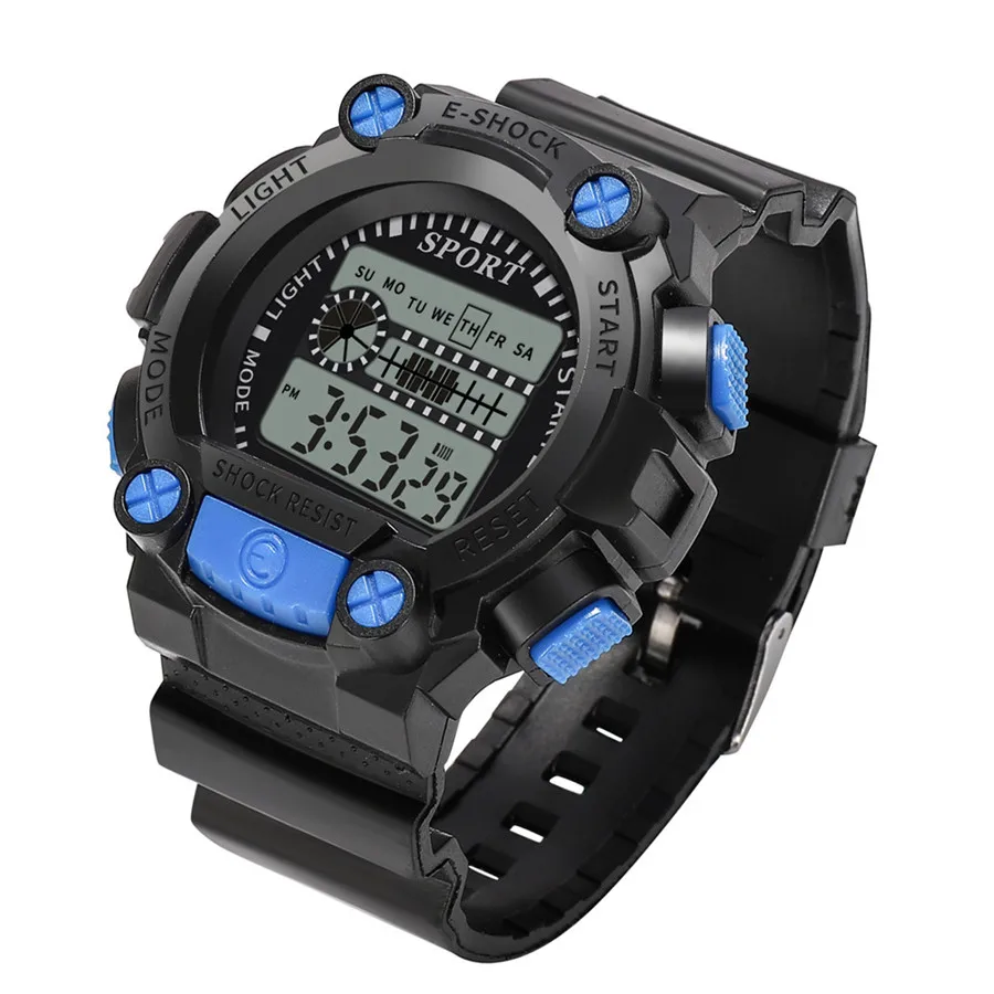 

Luxury Men Clock Sport Digital Military LED Waterproof Wrist Watch For Men Sport Stylish Mens Electronic Watch Clock 2019