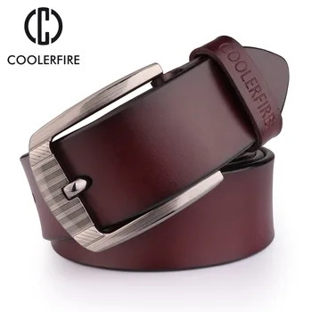 

COOLERFIRE 2017 Belts for Men genuine leather belts high quality style male strap classic jeans leather belts for men HQ054