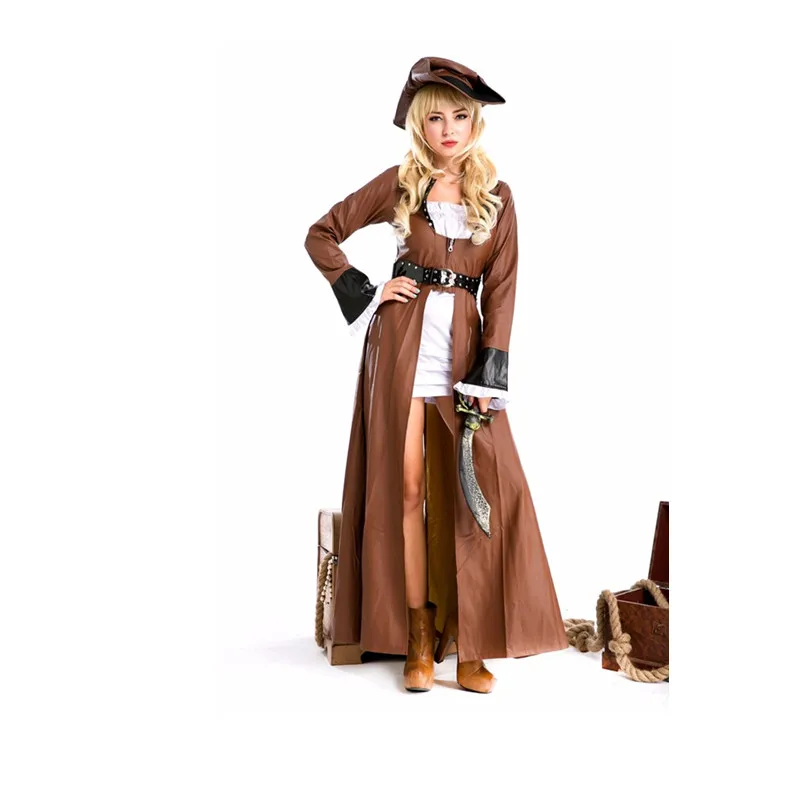 

Free shipping 2016 Wholesale Women Adult Plus Size Halloween Pirate Costume Size:M-3XL