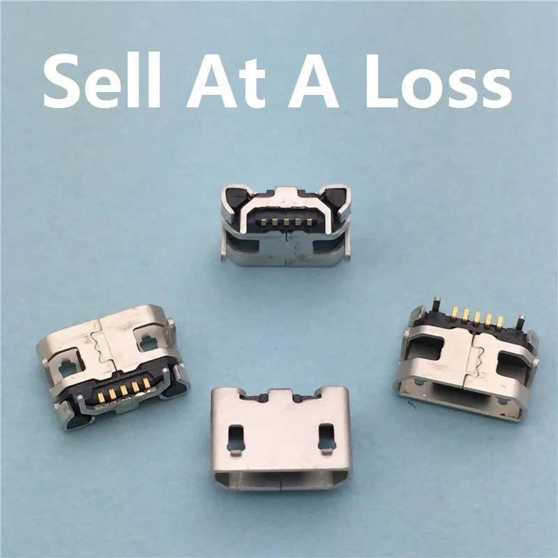 

10pcs/lot Micro USB 5pin Jack Female Socket G23 Connector OX Horn Type for Tail Charging Mobile Phone Free Shipping