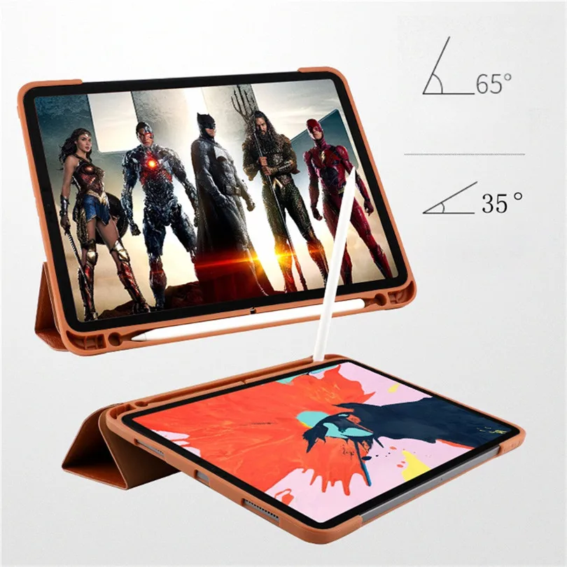 Ультра тонкий для iPad Pro 11 защитный чехол для Apple карандаш держатель тонкий Пробуждение/Сон Смарт-Чехол с подставкой Крышка A20