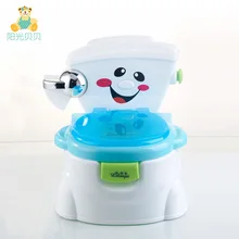 Смайлик детский туалет Детский горшок тренировочное сиденье маленький ящик розовый синий цвет