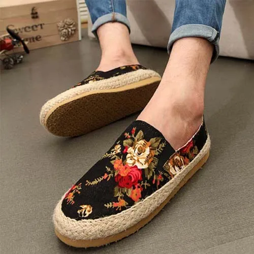 mens floral slip on shoes