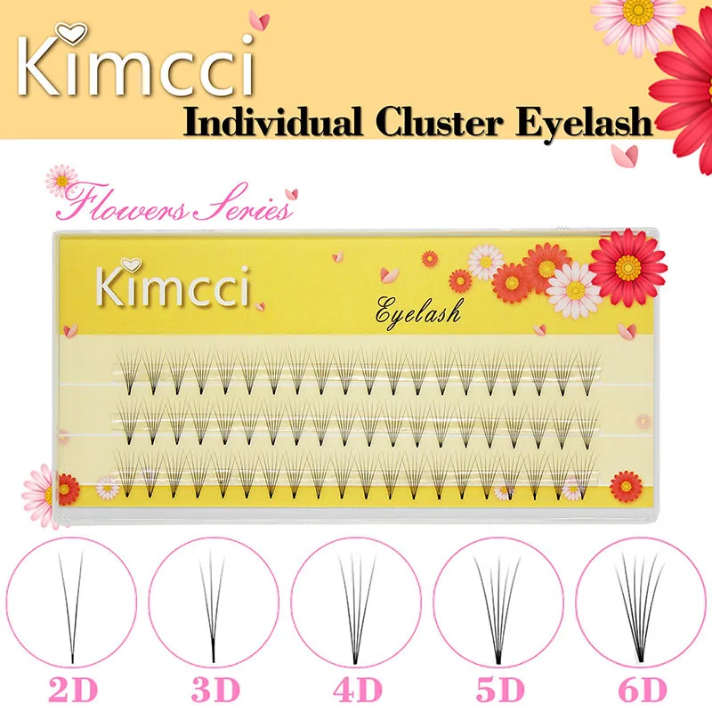 Ресницы Kimcci 3D/4D/5D/6D для наращивания объема искусственная норка 3 линии|Накладные