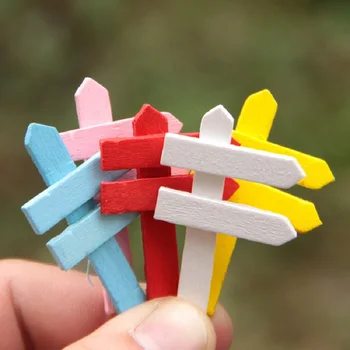 

1pcs DIY Creative Micro Garden Landscape Decoration Props Groceries Cute Simulation Signpost Wood Action Figures Toy Kid Gifts