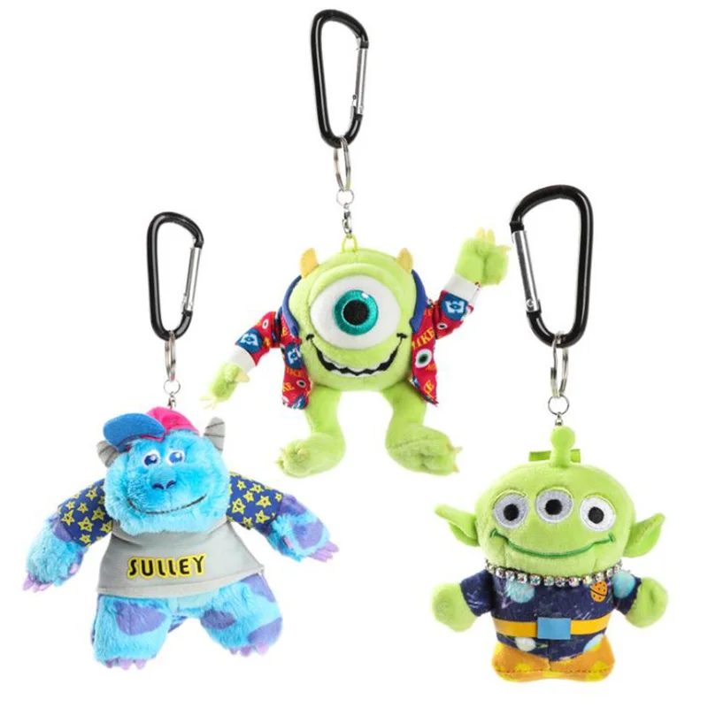 

1 Pc Kawaii Monsters University Mike Sullivan Toy Story Alien Plush Toys Cartoon Monsters Inc Key Bag Pendants Dolls