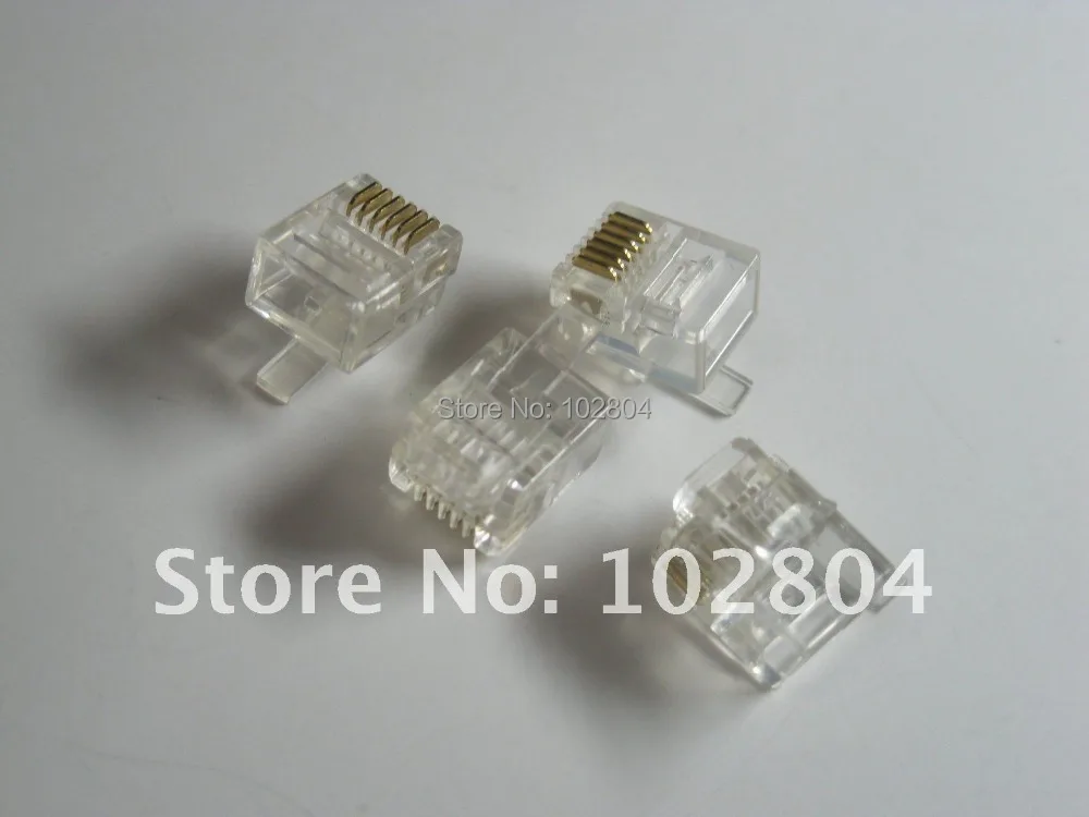 

6P6C Modular Plug Telephone Connector 400 Pcs Per Lot HOT Sale HIGN Quality