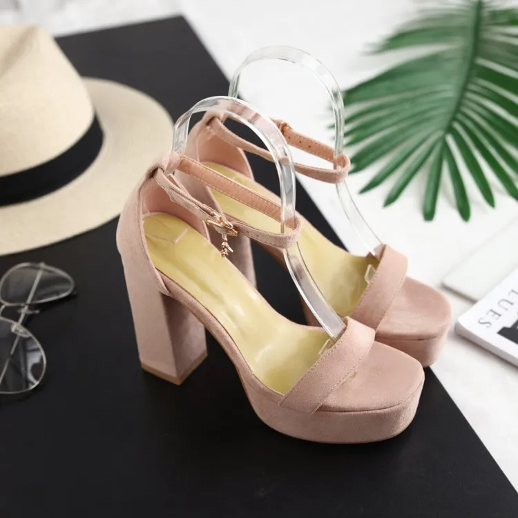 

Big Size 9 10 11 12 ladies summer platform sandals women shoes woman Waterproof platform buckle with open toe bag heel