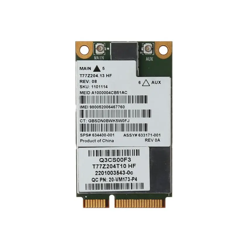 Беспроводной адаптер MC8355 SPS 634400 001 UN2430 Mini PCIE 3G HSDPA UMTS WWAN модуль карты для HP EliteBook 8470