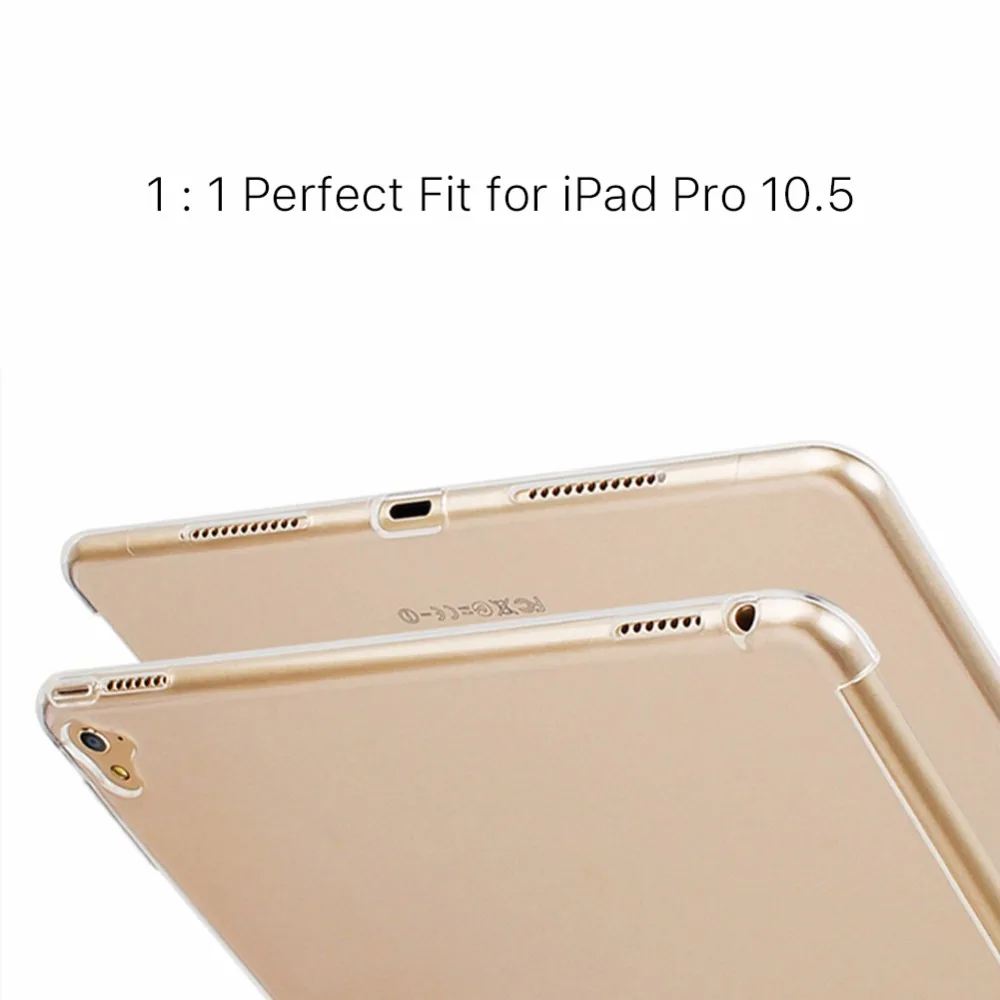 Чехол для 2017 iPad Pro 10 5 12 9 7 дюймов смарт чехол клавиатуры мягкий TPU прозрачный