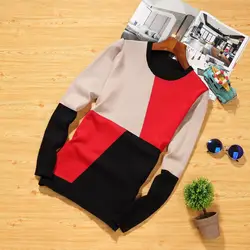 Новый свитеры для женщин для мужчин модные стиль осень зима лоскутное трикотажное Качество пуловер повседневное