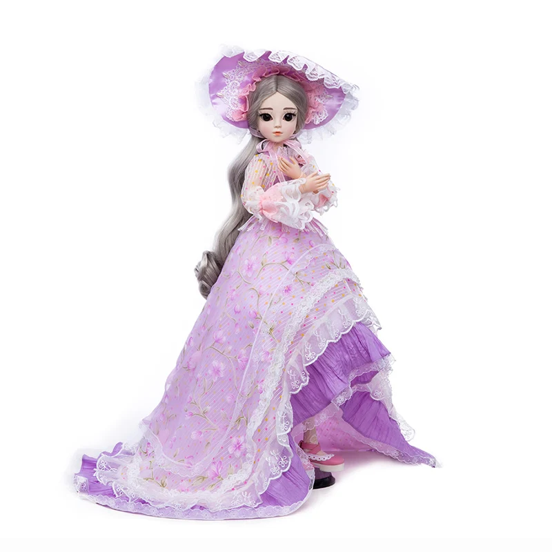 Принцесса Анна 1/3 60 см BJD SD куклы новое поступление с платьем парики Shose Hat макияж Красивая мечта Игрушки для девочек - Цвет: Белый