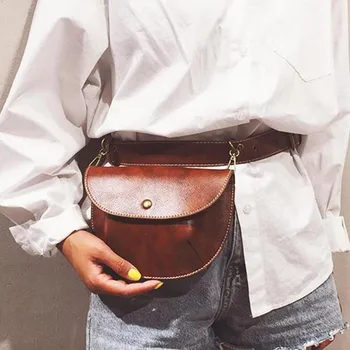 

Fashion Leather Belt Bag Women Phone Pouch Fanny Pack Luxury Brand PU Leather Female Waist Pack Heuptas Pochete Сумка на пояс