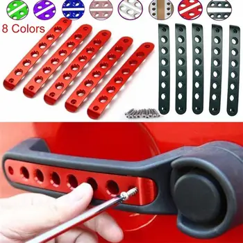 

3/5Pcs Aluminum Car Door Grab Handle Trim Strip Cover Bar for Jeep Wrangler car accessories interior car interior Front/Rear