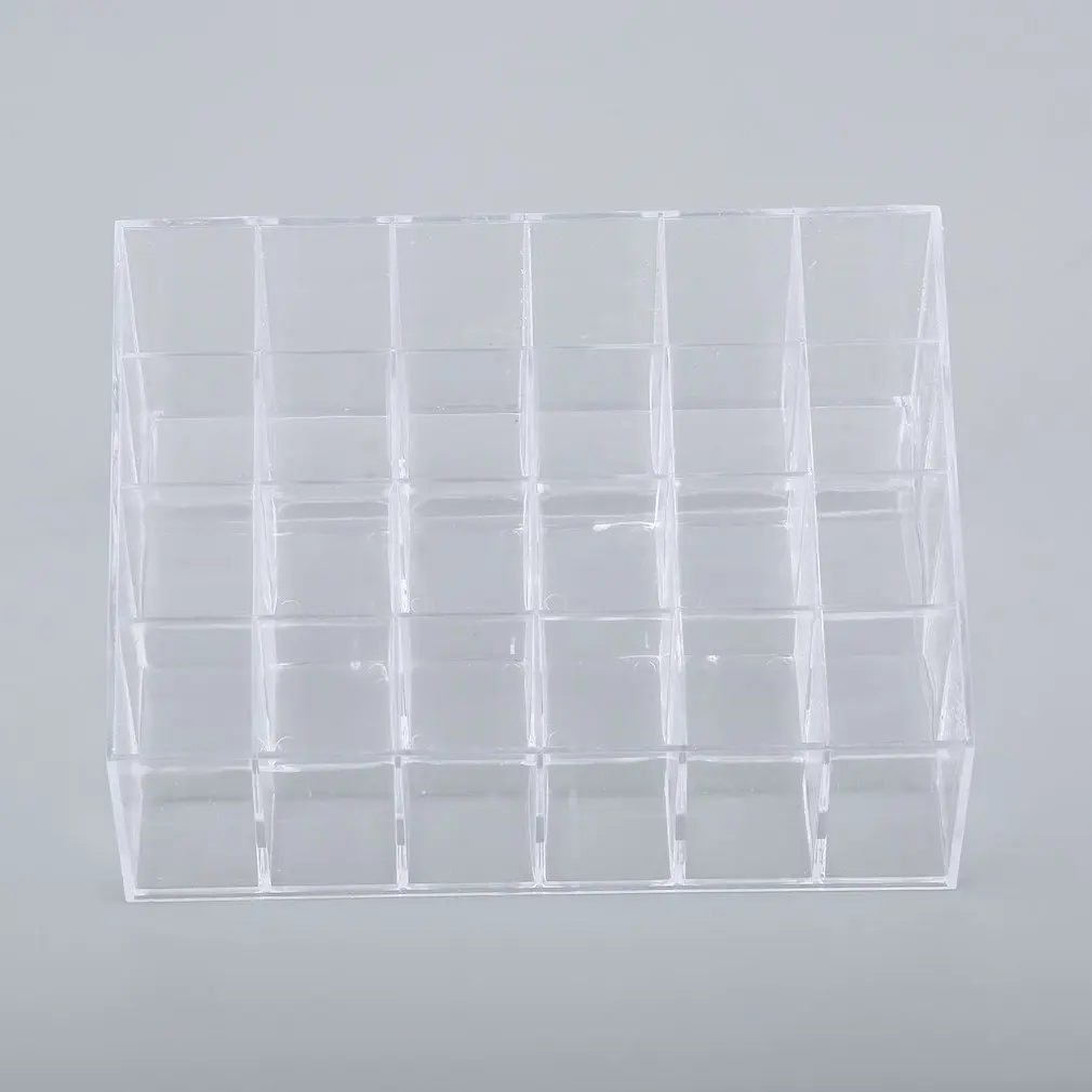Multifunctional Transparent Lipstick rings Stand box Case Cosmetic Makeup Tools Jewelry Organizer Holder Plastic Box